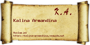 Kalina Armandina névjegykártya